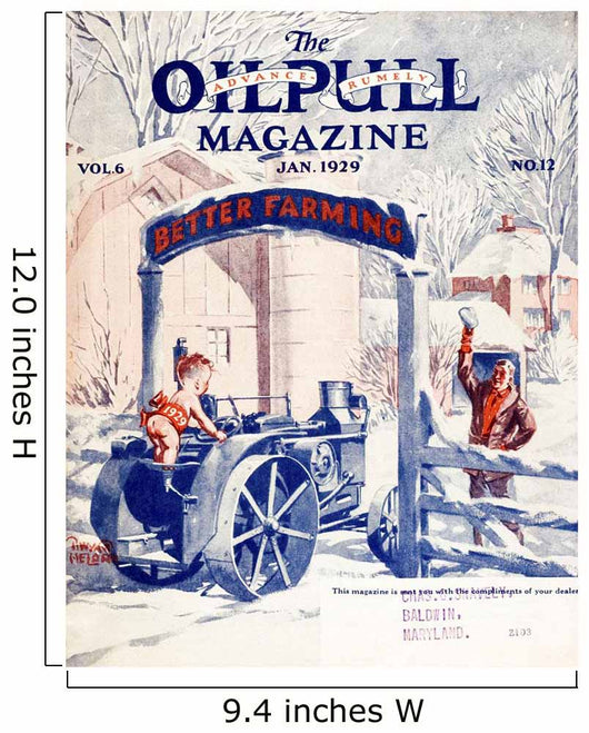 Cover Oilpull Agricultural Magazine Wall Decal