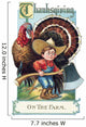 Thanksgiving Greeting Card with Wall Decal