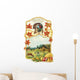 Vintage Thanksgiving greeting card Wall Mural