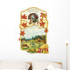 Vintage Thanksgiving greeting card Wall Mural