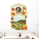Vintage Thanksgiving greeting card Wall Mural