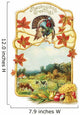 Vintage Thanksgiving greeting card Wall Mural