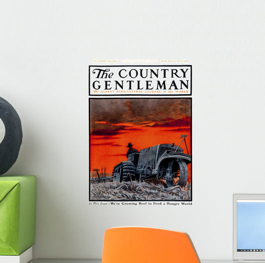 Cover Country Gentleman Agricultural Wall Decal Design 2