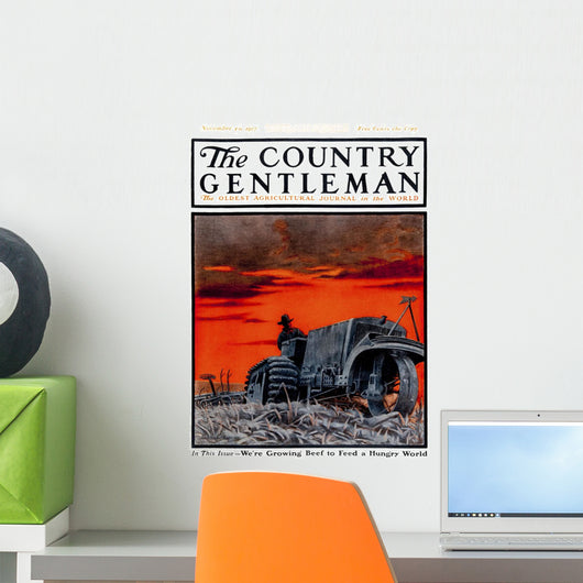 Cover Country Gentleman Agricultural Wall Decal Design 2