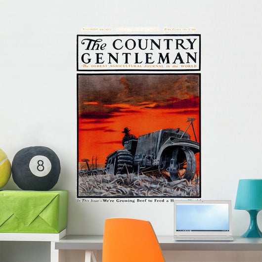 Cover Country Gentleman Agricultural Wall Decal Design 2