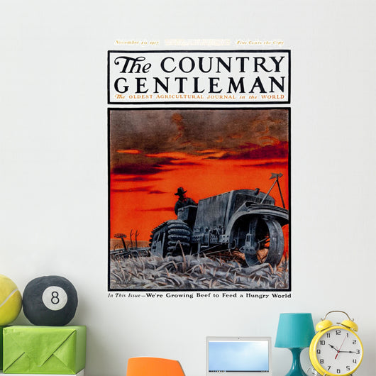 Cover Country Gentleman Agricultural Wall Decal Design 2
