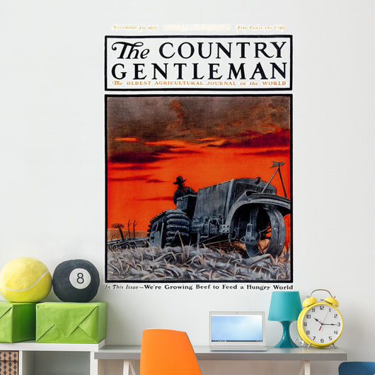 Cover Country Gentleman Agricultural Wall Decal Design 2