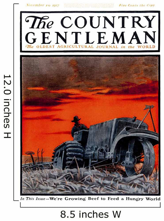 Cover Country Gentleman Agricultural Wall Decal Design 2
