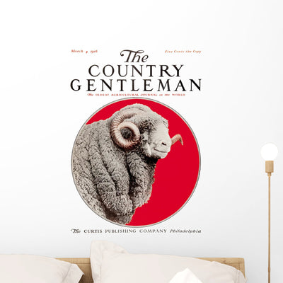 Cover Country Gentleman Agricultural Wall Mural shown on a wall