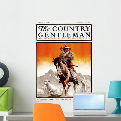 Cover Country Gentleman Agricultural Wall Mural shown on a wall