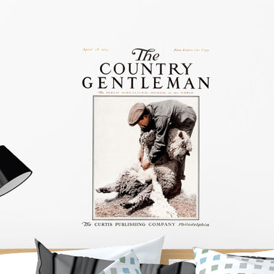Cover Country Gentleman Agricultural Wall Mural shown on a wall
