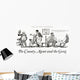 Historic illustration of extension county agent with group of farmers Wall Decal