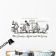 Historic illustration of extension county agent with group of farmers Wall Decal