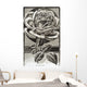 Historic illustration of Winter Gem Rose from 20th century Wall Mural