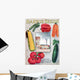 Historic Harris seeds catalog with illustration of vegetables Wall Mural