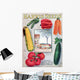 Historic Harris seeds catalog with illustration of vegetables Wall Mural