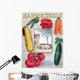 Historic Harris seeds catalog with illustration of vegetables Wall Mural
