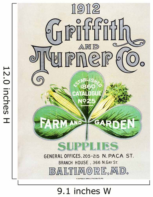 Historic Griffith and Turner Co farm and garden supply catalog Wall Mural