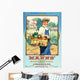Mann's seed catalog with illustration of boy holding vegetables Wall Mural