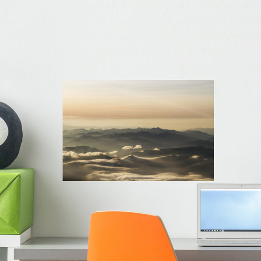 Aerial view of the Andes Mountains at dawn, Ecuador Wall Mural