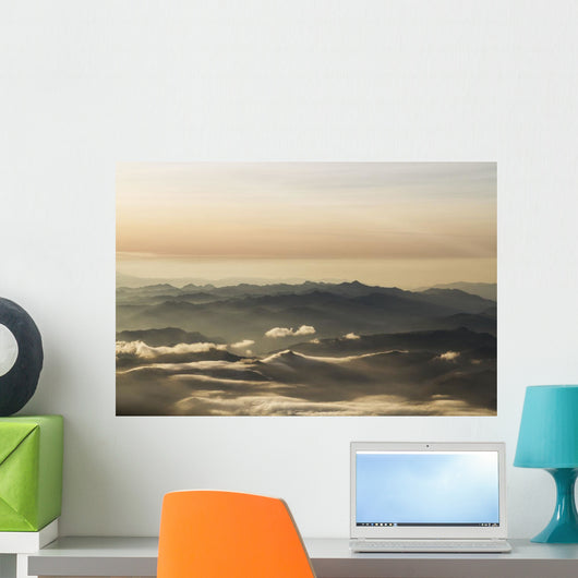 Aerial view of the Andes Mountains at dawn, Ecuador Wall Mural