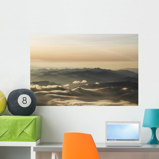 Aerial view of the Andes Mountains at dawn, Ecuador Wall Mural