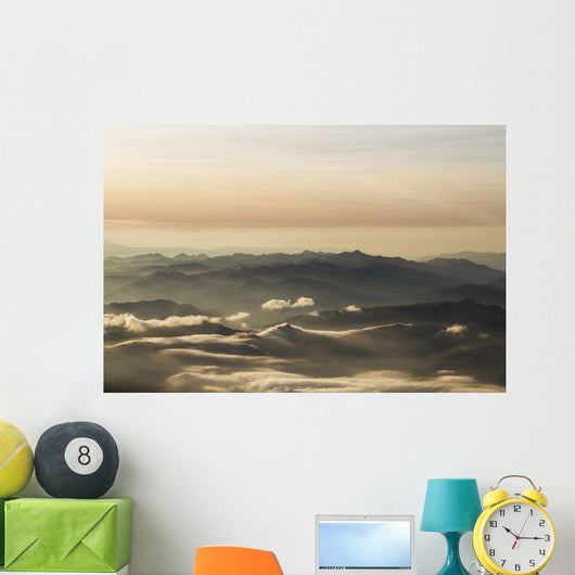 Aerial view of the Andes Mountains at dawn, Ecuador Wall Mural