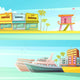 Miami Beach Horizontal Banners Wall Mural
