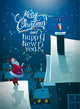 Santa on the roof. Dron with gift. Wall Mural