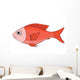 Red Fish Hand Drawn Wall Mural