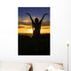 Woman Silhouette Sunset Wall Decal Design 5