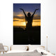 Woman Silhouette Sunset Wall Decal Design 5