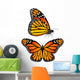 Two Monarch Butterflies Wall Decal Sticker Set