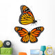 Two Monarch Butterflies Wall Decal Sticker Set