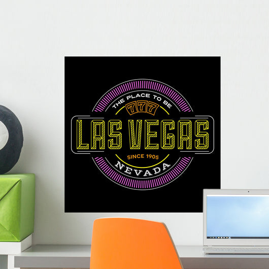 las vegas, nevada linear logo design for t shirts and stickers Wall Mural