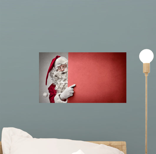 Pointing Red Cardboard Wall Mural
