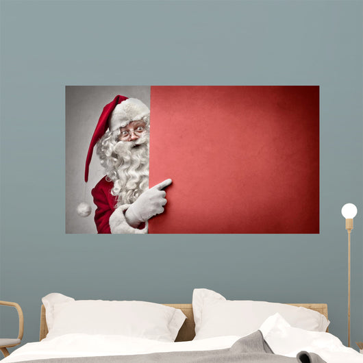 Pointing Red Cardboard Wall Mural