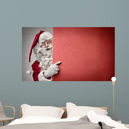 Pointing Red Cardboard Wall Mural