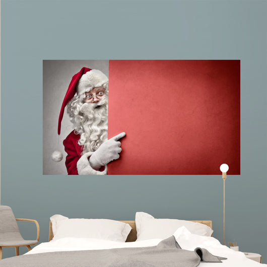 Pointing Red Cardboard Wall Mural