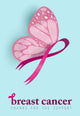 Breast cancer awareness design of pink butterfly Wall Mural