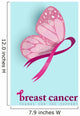 Breast cancer awareness design of pink butterfly Wall Mural