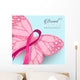 Breast cancer pink butterfly ribbon illustration Wall Mural