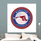 Label Sticker Cards State Wall Mural