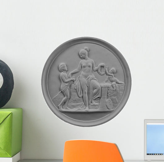 Round Female Emblem Wall Decal