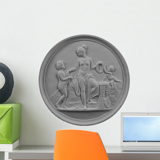 Round Female Emblem Wall Decal