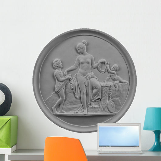 Round Female Emblem Wall Decal