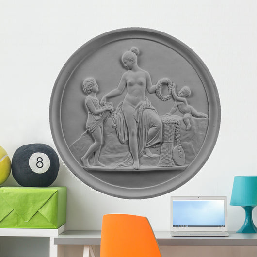 Round Female Emblem Wall Decal