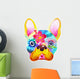 Tropical Sugar skull French Bulldog Wall Decal
