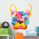 Tropical Sugar skull French Bulldog Wall Decal