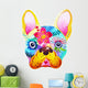 Tropical Sugar skull French Bulldog Wall Decal